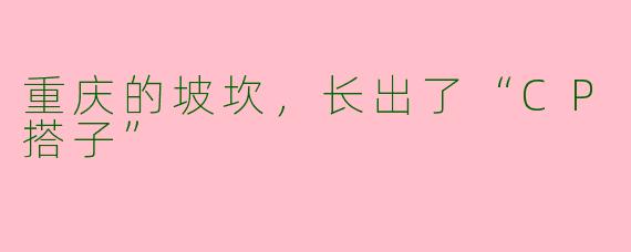 重庆的坡坎,长出了“CP搭子”