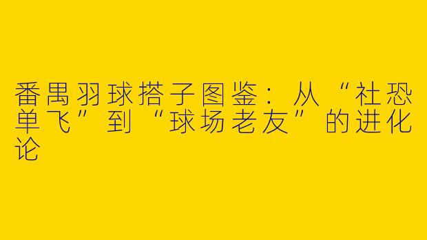 番禺羽球搭子图鉴:从“社恐单飞”到“球场老友”的进化论