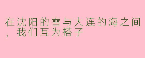 在沈阳的雪与大连的海之间,我们互为搭子