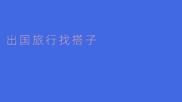 出国旅行找搭子