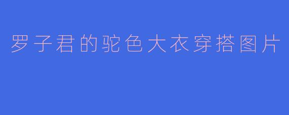 罗子君的驼色大衣穿搭图片