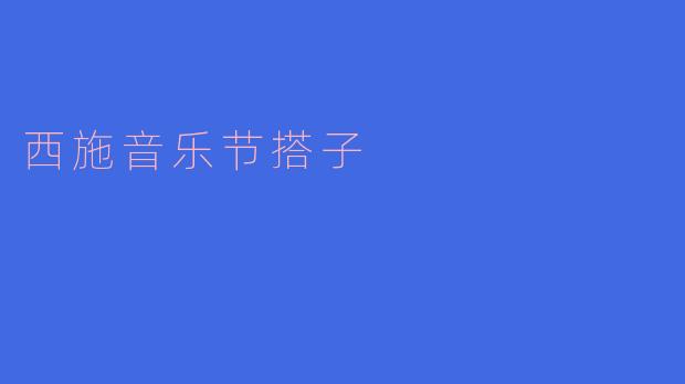 西施音乐节搭子